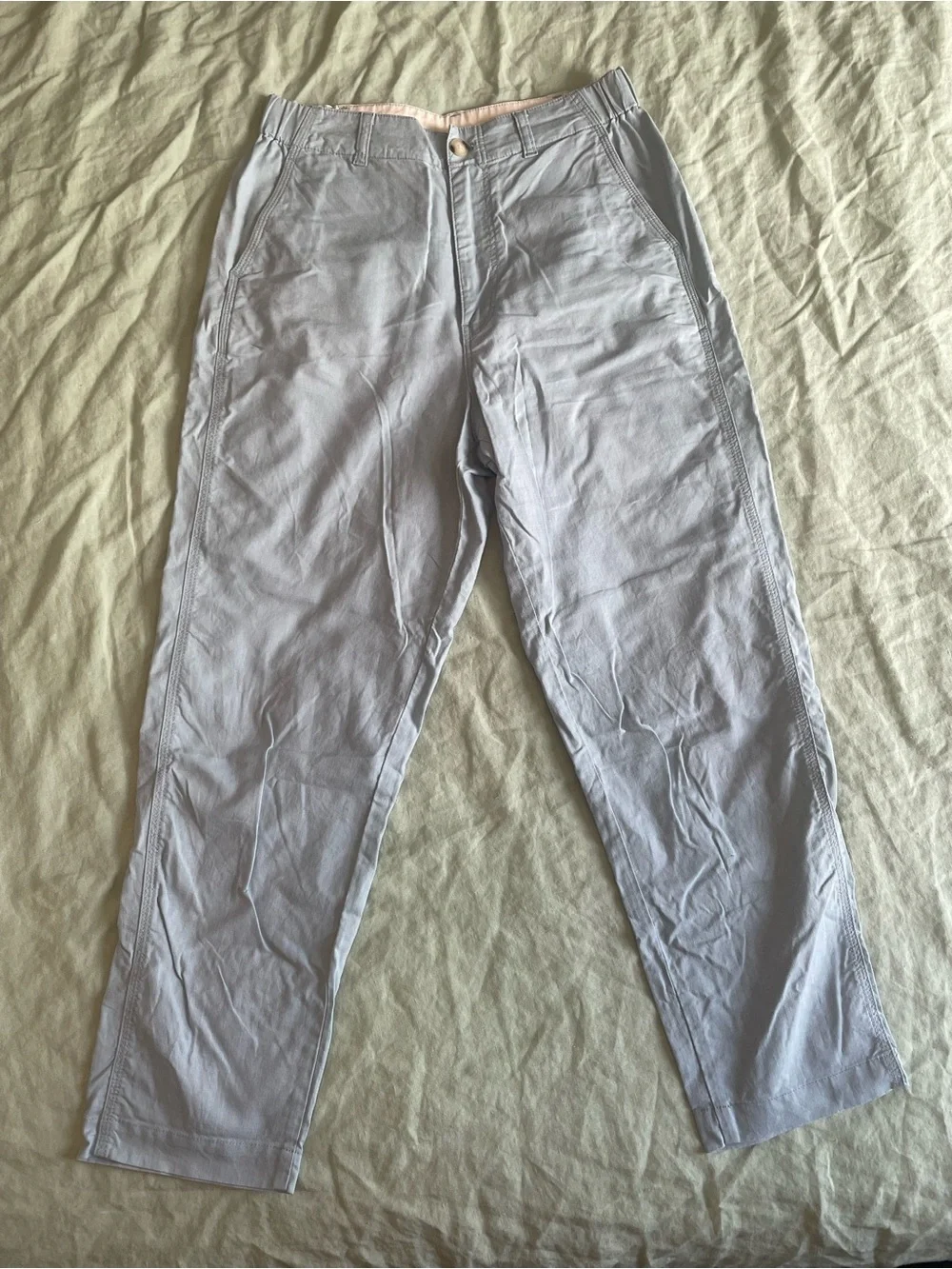 Uniqlo Women's Light Blue Casual Trousers - Picture 1 of 6